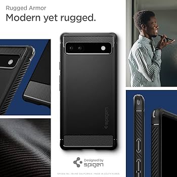 【spigenケース付き！】Google Pixel 6a Amazon.com: Spigen Rugged Armor Designed for Pixel 6a Case